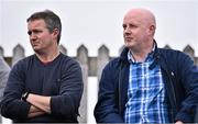 28 September 2014; Newly appointed joint Mayo managers Noel Connelly, left, and Pat Holmes look on from the stand during the game between Castlebar Mitchels and Garrymore. Mayo County Senior Football Championship, Semi-Final, Castlebar Mitchels v Garrymore, Elverys MacHale Park, Castlebar, Co. Mayo. Picture credit: David Maher / SPORTSFILE