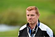 28 September 2014; Former Celtic FC manager Neil Lennon, watching Graeme McDowell, Team Europe, on the 15th green during his Singles Match against Jordan Spieth, Team USA. The 2014 Ryder Cup, Final Day. Gleneagles, Scotland. Picture credit: Matt Browne / SPORTSFILE