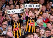27 September 2014; Young Kilkenny supporters during the homecoming celebrations. All Ireland Hurling Champions return to Kilkenny. Kilkenny Picture credit: Pat Murphy / SPORTSFILE