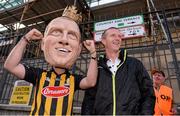 27 September 2014; Kilkenny supporter Conor Dwyer wearing a Henry Shefflin mask with Kilkenny's Henry Shefflin during the homecoming celebrations. All Ireland Hurling Champions return to Kilkenny. Kilkenny Picture credit: Pat Murphy / SPORTSFILE