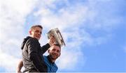 27 September 2014; Kilkenny captain Lester Ryan, left, and team-mate Conor Fogarty with the Liam MacCarthy Cup as the team bus makes its way to Nowlan Park during the homecoming celebrations. All Ireland Hurling Champions return to Kilkenny. Kilkenny Picture credit: Pat Murphy / SPORTSFILE