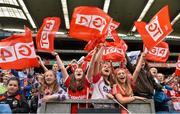 28 September 2014; Cork supporters ahead of the TG4 All-Ireland Ladies Football Finals Day. Croke Park, Dublin. Picture credit: Ramsey Cardy / SPORTSFILE