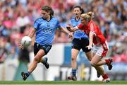 28 September 2014; Noelle Healy, Dublin, in action against Briege Corkery, Cork. TG4 All-Ireland Ladies Football Senior Championship Final, Cork v Dublin. Croke Park, Dublin. Picture credit: Ramsey Cardy / SPORTSFILE