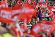 28 September 2014; The Brendan Martin cup sits on the podium in the Hogan stand during the game. TG4 All-Ireland Ladies Football Senior Championship Final, Cork v Dublin. Croke Park, Dublin. Picture credit: Ramsey Cardy / SPORTSFILE