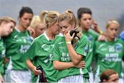 28 September 2014; Fermanagh's Rion Gallagher dejected after the game. TG4 All-Ireland Ladies Football Intermediate Championship Final, Down v Fermanagh. Croke Park, Dublin. Picture credit: Ramsey Cardy / SPORTSFILE