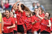 28 September 2014; Down's Hannah Murray during her side's lap of honour. TG4 All-Ireland Ladies Football Intermediate Championship Final, Down v Fermanagh. Croke Park, Dublin. Picture credit: Ramsey Cardy / SPORTSFILE