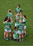 28 September 2014; Members of the Fermanagh team comfort each other after the game. TG4 All-Ireland Ladies Football Intermediate Championship Final, Down v Fermanagh. Croke Park, Dublin. Picture credit: Ray McManus / SPORTSFILE