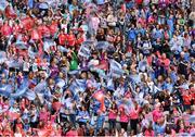 28 September 2014; Dublin and Cork supporters fly their flags before the game. TG4 All-Ireland Ladies Football Senior Championship Final, Cork v Dublin. Croke Park, Dublin. Picture credit: Ray McManus / SPORTSFILE