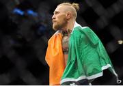 27 September 2014; Conor McGregor, after his feather weight bout victory over Dustin Poirier. UFC 178, Dustin Poirier v Conor McGregor, MGM Grand Garden Arena, Las Vegas, Nevada, USA. Picture credit: Stephen R. Sylvanie / SPORTSFILE