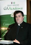 3 March 2007; Fr Gary Toman during the Captains Table Dinner at the close of the 2007 Sigerson Cup. Queen's University, Belfast, Co. Antrim. Picture credit: Russell Pritchard / SPORTSFILE