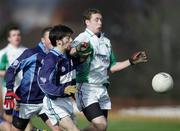 3 March 2007; Stephen Farrell, St Pat's, in action against Mark Connihan, LJMU. Ulster Bank Trench Cup Final, St Patrick's, Drumcondra v Liverpool John Moores University, Queen's University, Belfast, Co. Antrim. Picture credit: John McIlwaine / SPORTSFILE