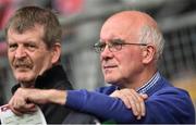 28 September 2014; Mayo County Board chairman, Paddy McNicholas, right, watches on during the game between Castlebar Mitchels and Garrymore. Mayo County Senior Football Championship, Semi-Final, Castlebar Mitchels v Garrymore, Elverys MacHale Park, Castlebar, Co. Mayo. Picture credit: David Maher / SPORTSFILE