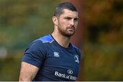 29 September 2014; Leinster's Rob Kearney during squad training ahead of their Guinness Pro 12, Round 5, match against Munster on Saturday. Leinster Rugby Squad Training, Rosemount, UCD, Belfield, Dublin. Picture credit: Ramsey Cardy / SPORTSFILE