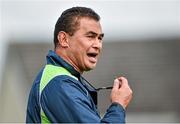 29 September 2014; Connacht heah coach Pat Lam during squad training ahead of their Guinness Pro 12, Round 5, match against Cardiff Blues on Friday. Connacht Rugby Squad Training, Rosemount, Sportsground, Galway. Picture credit: Barry Cregg / SPORTSFILE
