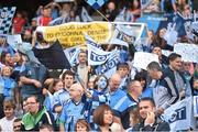28 September 2014; Dublin supporters at the TG4 All-Ireland Ladies Football Finals Day. Croke Park, Dublin. Picture credit: Ramsey Cardy / SPORTSFILE