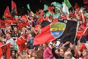 28 September 2014; Supporters at the TG4 All-Ireland Ladies Football Finals Day. Croke Park, Dublin. Picture credit: Ramsey Cardy / SPORTSFILE