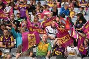 28 September 2014; Wexford supporters ahead of the TG4 All-Ireland Ladies Football Finals Day. Croke Park, Dublin. Picture credit: Ramsey Cardy / SPORTSFILE