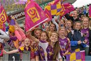 28 September 2014; Wexford supporters in attendance at the TG4 All-Ireland Ladies Football Finals Day. Croke Park, Dublin. Picture credit: Brendan Moran / SPORTSFILE