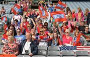 28 September 2014; New York supporters in attendance at the TG4 All-Ireland Ladies Football Finals Day. Croke Park, Dublin. Picture credit: Brendan Moran / SPORTSFILE