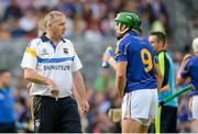 27 September 2014; Tipperary manager Eamon O'Shea in conversation with James Woodlock before the game. GAA Hurling All Ireland Senior Championship Final Replay, Kilkenny v Tipperary. Croke Park, Dublin. Picture credit: Piaras Ó Mídheach / SPORTSFILE