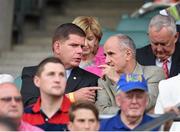 27 September 2014; Mayor of Boston Marty Walsh in conversation with Martin McAleese ahead of the game. GAA Hurling All Ireland Senior Championship Final Replay, Kilkenny v Tipperary. Croke Park, Dublin. Picture credit: Stephen McCarthy / SPORTSFILE