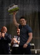 27 September 2014; Kilkenny's Paul Murphy lifts the Liam MacCarthy Cup during the homecoming celebrations. All Ireland Hurling Champions return to Kilkenny. Kilkenny Picture credit: Pat Murphy / SPORTSFILE