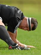 30 September 2014; Munster's Robin Copeland stretches during squad training ahead of their Guinness PRO12, Round 5, match against Leinster on Saturday. Munster Rugby Squad Training, University of Limerick, Limerick. Picture credit: Diarmuid Greene / SPORTSFILE