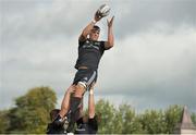 30 September 2014; Munster's Robin Copeland wins possession in a lineout during squad training ahead of their Guinness PRO12, Round 5, match against Leinster on Saturday. Munster Rugby Squad Training, University of Limerick, Limerick. Picture credit: Diarmuid Greene / SPORTSFILE