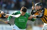 19 March 2007; Barry Foley, Limerick, in action against Tommy Walsh, left, and Noel Hickey, Kilkenny. Allianz National Hurling League, Kilkenny v Limerick, Division 1B, Round 3, Nowlan Park, Kilkenny. Picture credit: Brendan Moran / SPORTSFILE