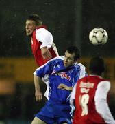 19 March 2007; Mark Rooney, St Patrick's Athletic, in action against Adam McMinn, Dungannon Swifts. Setanta Cup Group 2, Dungannon Swifts v St Patrick's Athletic, Stangmore Park, Dungannon, Co. Tyrone. Picture credit: Oliver McVeigh / SPORTSFILE