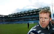 20 March 2007; Steve Staunton, Republic of Ireland manager, during a pitch side press conference at the end of squad training. Croke Park, Dublin. Picture credit: David Maher / SPORTSFILE