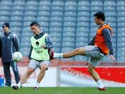 20 March 2007; Republic of Ireland's Ian Harte in action against Stephen Kelly during squad training. Croke Park, Dublin. Picture credit: David Maher / SPORTSFILE