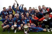 21 March 2007; The Limerick CBS team celebrate with the Dr. Tony O'Neill cup. FAI U18 Irish Senior Cup Final, Limerick CBS v Virginia College, Cavan, Belfield, University College Dublin, Dublin. Picture credit: Brian Lawless / SPORTSFILE