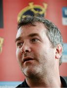 30 September 2014; Munster head coach Anthony Foley during a press conference ahead of their Guinness PRO12, Round 5, match against Leinster on Saturday. Munster Rugby Press Conference, University of Limerick, Limerick. Picture credit: Diarmuid Greene / SPORTSFILE