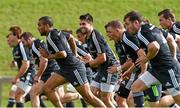 30 September 2014; Munster players, including Simon Zebo, left, and Conor Murray in action during squad training ahead of their Guinness PRO12, Round 5, match against Leinster on Saturday. Munster Rugby Squad Training, University of Limerick, Limerick. Picture credit: Diarmuid Greene / SPORTSFILE
