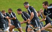30 September 2014; Munster players, including Felix Jones, centre, in action during squad training ahead of their Guinness PRO12, Round 5, match against Leinster on Saturday. Munster Rugby Squad Training, University of Limerick, Limerick. Picture credit: Diarmuid Greene / SPORTSFILE