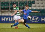 30 September 2014; Ryan Brennan, Shamrock Rovers, in action against Hugh Douglas, UCD. SSE Airtricity League Premier Division, Shamrock Rovers v UCD. Tallaght Stadium, Tallaght, Co. Dublin. Picture credit: Barry Cregg / SPORTSFILE