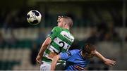 30 September 2014; Ciaran Kilduff, Shamrock Rovers, in action against Sean Coyne, UCD. SSE Airtricity League Premier Division, Shamrock Rovers v UCD. Tallaght Stadium, Tallaght, Co. Dublin. Picture credit: Barry Cregg / SPORTSFILE