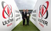 1 October 2014; Anto Finnegan and Dublin manager Jim Gavin. In attendance at the launch of Game for Anto: Tackling MND Together, a game between an All-Star Ulster Select and Dublin to be played at the Kingspan Stadium, Ravenhill Park, Belfast. Picture credit: John Dickson / SPORTSFILE