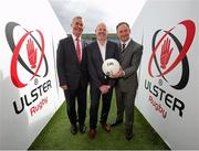 1 October 2014; Brian McEniff, Anto Finnegan and Dublin manager Jim Gavin in attendance at the launch of Game for Anto: Tackling MND Together, a game between an All-Star Ulster Select and Dublin to be played at the Kingspan Stadium, Ravenhill Park, Belfast. Picture credit: John Dickson / SPORTSFILE