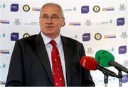 1 October 2014; Ulster Rugby CEO Shane Logan in attendance at the launch of Game for Anto: Tackling MND Together, a game between an All-Star Ulster Select and Dublin to be played at the Kingspan Stadium, Ravenhill Park, Belfast. Picture credit: John Dickson / SPORTSFILE