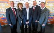 1 October 2014; Brian McEniff, Caral Ni Chuilin, Sports Minister, Anto Finnegan, Shane Logan and Jim Gavin, Dublin manager, in attendance at the launch of Game for Anto: Tackling MND Together, a game between an All-Star Ulster Select and Dublin to be played at the Kingspan Stadium, Ravenhill Park, Belfast. Picture credit: John Dickson / SPORTSFILE