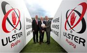 1 October 2014; Brian McEniff, Anto Finnegan and Dublin manager, Jim Gavin. In attendance at the launch of Game for Anto: Tackling MND Together, a game between an All-Star Ulster Select and Dublin to be played at the Kingspan Stadium, Ravenhill Park, Belfast. Picture credit: John Dickson / SPORTSFILE