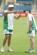 21 March 2007; Ireland's Jeremy Bray and Eoin Morgan during team training ahead of their final group D game against the West Indies. ICC Cricket World Cup 2007, Sabina Park, Kingston, Jamaica. Picture credit: Pat Murphy / SPORTSFILE