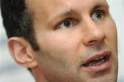 23 March 2007; Wales captain Ryan Giggs speaking at a press conference ahead of their 2008 European Championship Qualifier against Republic of Ireland. Jurys Hotel, Ballsbridge, Dublin. Picture credit: Brian Lawless / SPORTSFILE