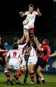 23 March 2007; Ulster's Justin Harrison wins possession in the lineout. Magners League, Ulster v Munster, Ravenhill Park, Belfast, Co. Antrim. Picture credit: Oliver McVeigh / SPORTSFILE