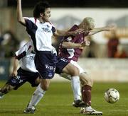 23 March 2007; Stephen O Flynn, Galway United, in action against Stuart Byrne, Drogheda United. eircom League Premier Division, Galway United v Drogheda United, Terryland Park, Galway. Picture credit: Ray Ryan / SPORTSFILE