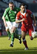 24 March 2007; Ryan Giggs, Wales, in action against Richard Dunne, Republic of Ireland. 2008 European Championship Qualifier, Republic of Ireland v Wales, Croke Park, Dublin. Picture credit: Matt Browne / SPORTSFILE