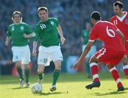24 March 2007; Robbie Keane, Republic of Ireland, in action against Lewis Nyatanga, Wales. 2008 European Championship Qualifier, Republic of Ireland v Wales, Croke Park, Dublin. Picture credit: Brian Lawless / SPORTSFILE
