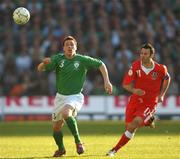 24 March 2007; Steve Finnan, Republic of Ireland, in action against Ryan Giggs, Wales. 2008 European Championship Qualifier, Republic of Ireland v Wales, Croke Park, Dublin. Picture credit: Brian Lawless / SPORTSFILE